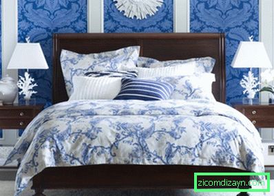 Modrá spálňa - dizajnové prvky spálne v modrých farbách na